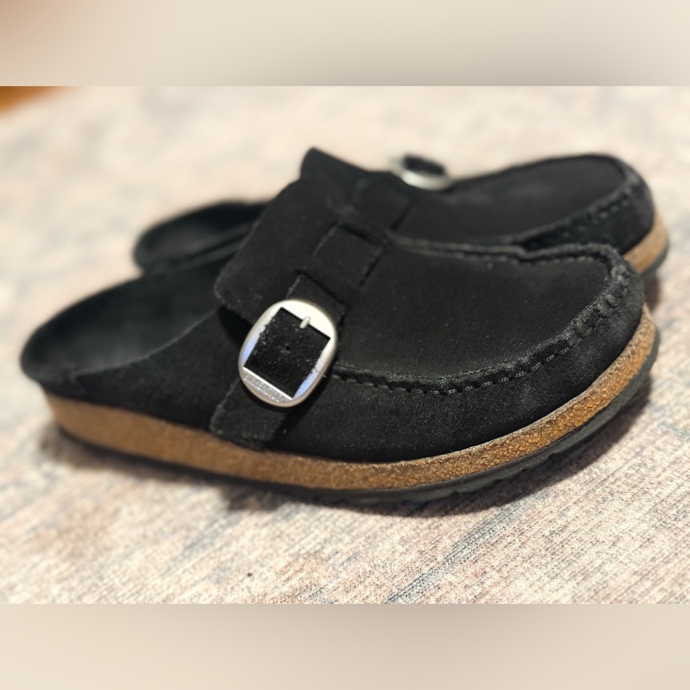 Birkenstock Women’s Buckley black suede leather, size 37